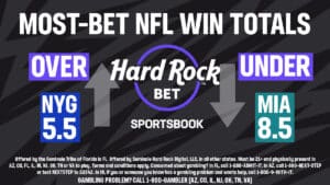 Most-bet NFL win totals at Hard Rock Bet